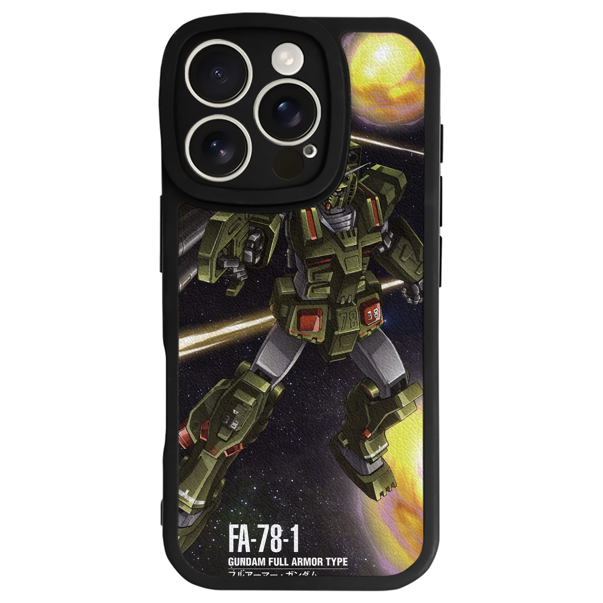 （画像用） 機動戦士ガンダム Mobile Suit Gundam 【iPhone 16シリーズ対応】シリコンスマホケース（レザー調） 材質：シリコン
